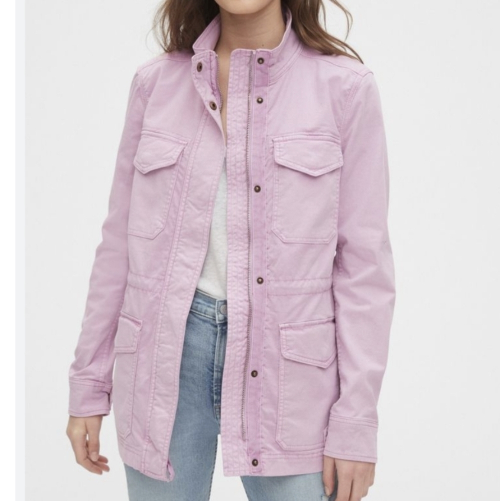 Gap Lavender Cinch-Waist Utility Jacket Sz S
